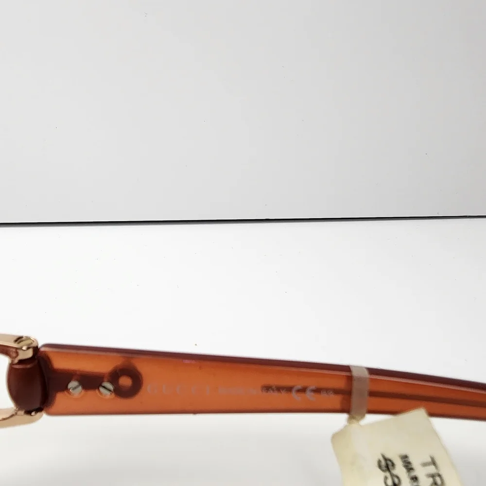 Gucci Brown Rectangular Propionate Eyeglasses - Picture 7 of 12